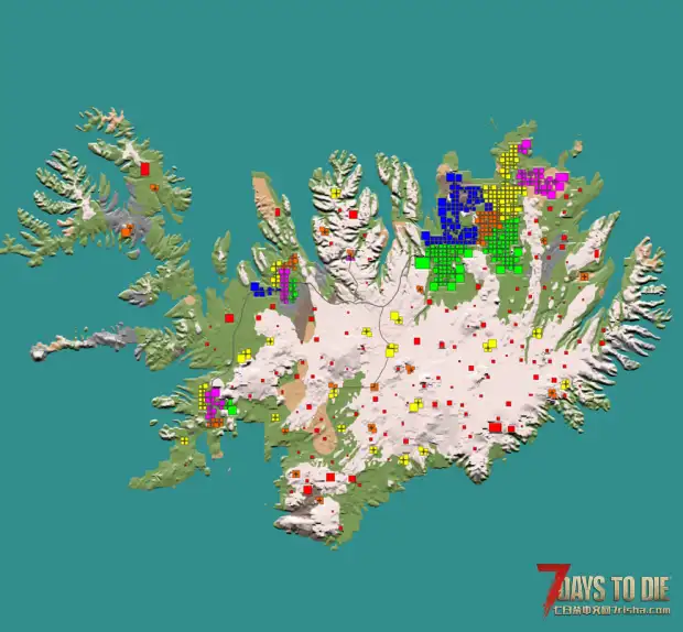 冰岛地图8k