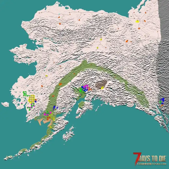 阿拉斯加地图