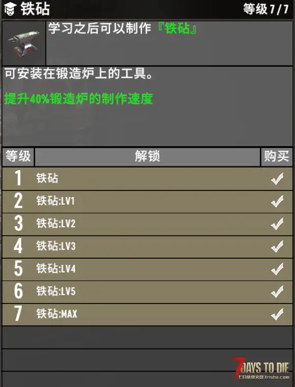我还活着 V1.4求助 铁毡的制作？？
