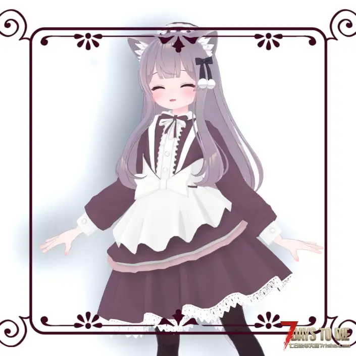 VRoid MOD 人物模型 Milk-Re 咖啡馆工作服