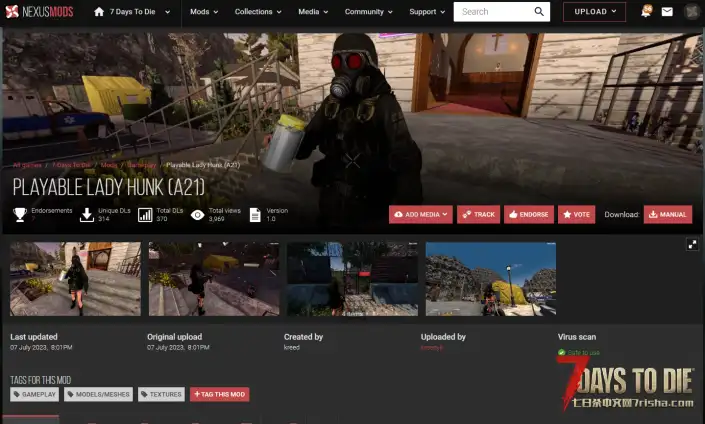 【小型MOD】女汉克角色模型替换