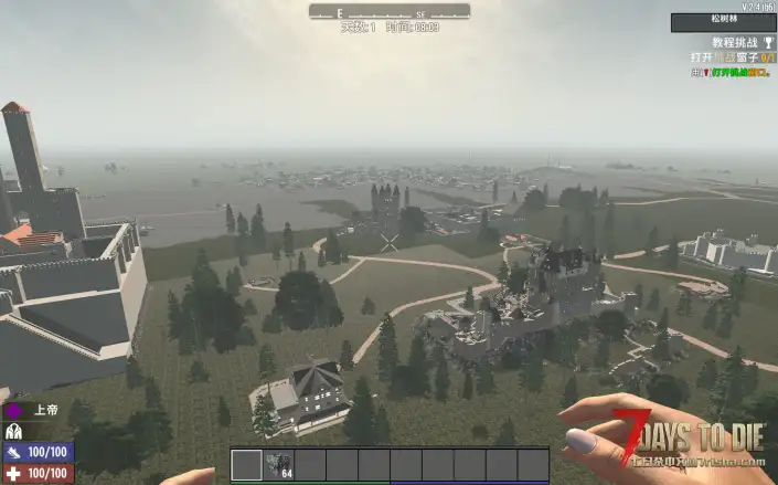 自制地图，预制建筑使用的CP，原版僵尸，为了玩大型MOD而做！