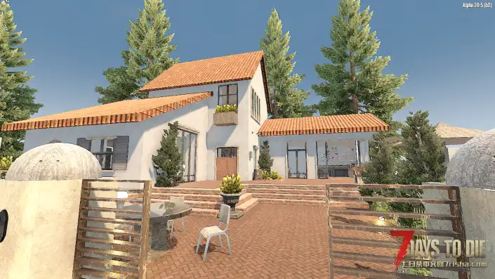【莞尔原创】带院子的田园小屋建筑预制件分享