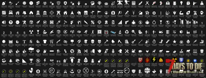 【安安】七日杀完整图标分享【12月14日更新至V2.4b7】(V2版本/原创)