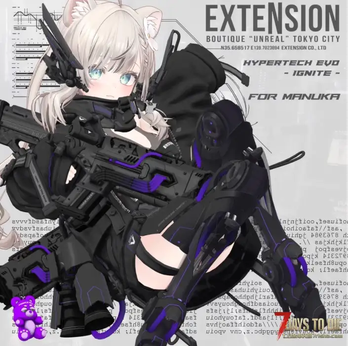 【人物模型】Vroid Mod V2.3主角模型，Manuka赛博