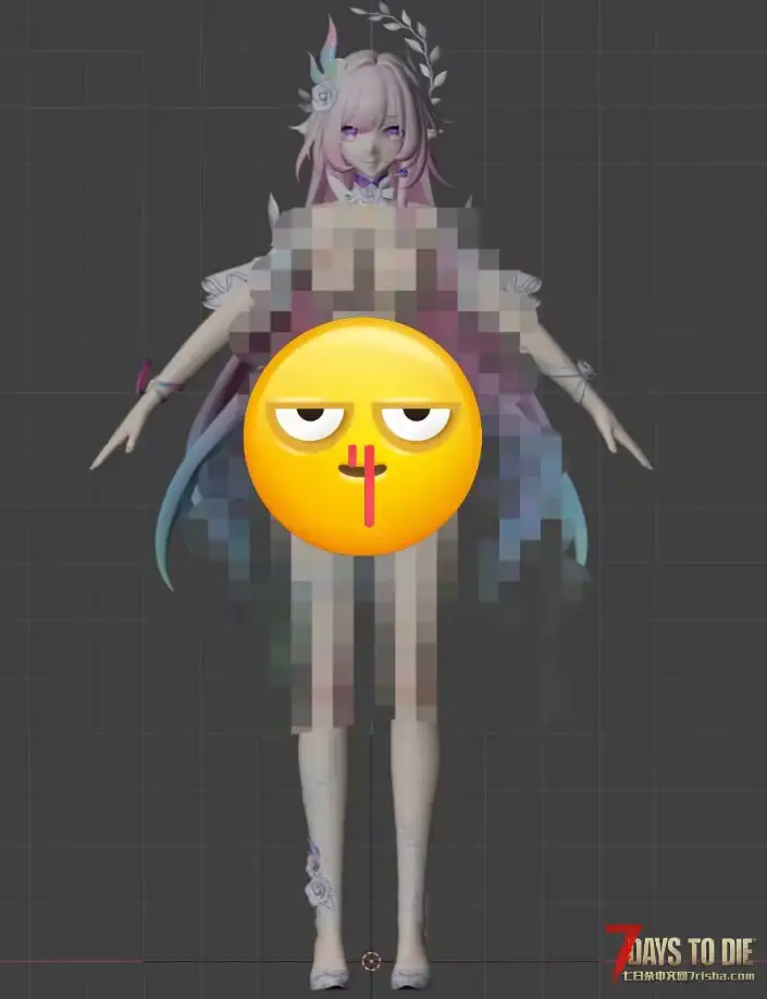 七日杀V2.3–V2.4，Custom Avatars玩家模型，米露菲Cheeky Tweaky