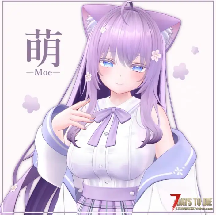 【人物模型】Vroid Mod V2.3主角模型，moe猫猫清凉版（A21）