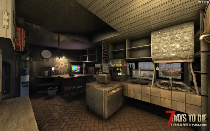 七日杀 废土风峡谷存档，小地基版本和带车库版本预制件。