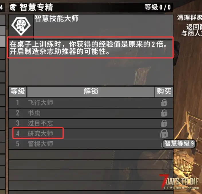 Z计划 智慧专精第四级是什么意思啊？