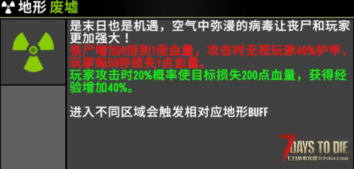 【小型MOD】地形BUFF-不同地形给玩家或丧尸不同效果（V1.0/直连）
