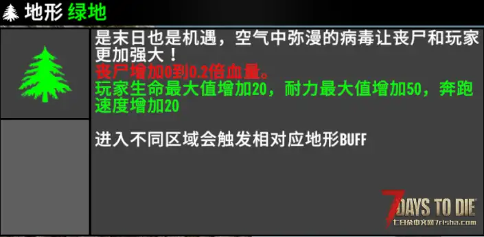 【小型MOD】地形BUFF-不同地形给玩家或丧尸不同效果（V1.0/直连）