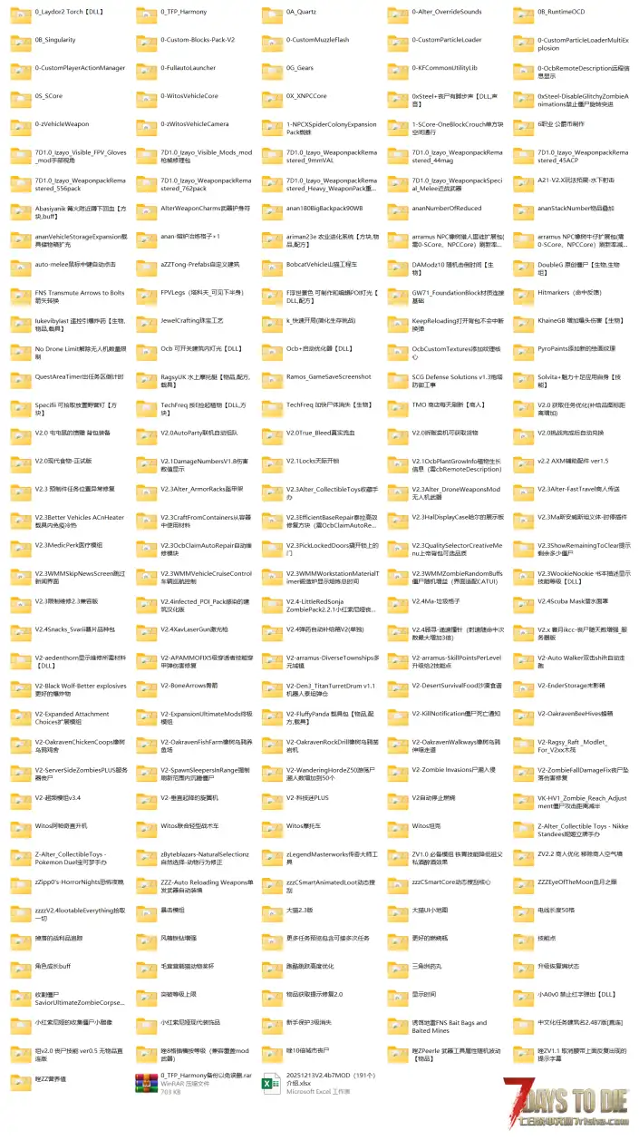 V2.4b7自用整合包191个MOD,含IZY枪包、NPCmod、直升机坦克等,整包无红字报错!