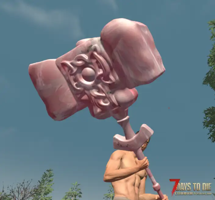 《艾尔登法环》mod。把交界地的武器，搬进七日杀末日废土 0911新增三把武器模型
