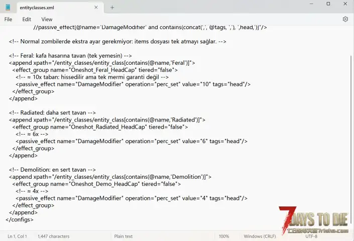 大幅弱化躯干伤害,大幅提高爆头伤害,普通丧尸爆头必死,高级丧尸可能需要两到三枪。