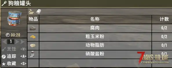 【优化！！】可制作罐头食物【制作配方！！】