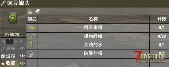 【优化！！】可制作罐头食物【制作配方！！】