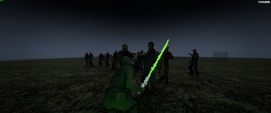 (V3.X)【战斗爽HD系列包V1.3】众多元素武器炫酷施法技能多重剑气附魔成长宝石命中及击杀反馈