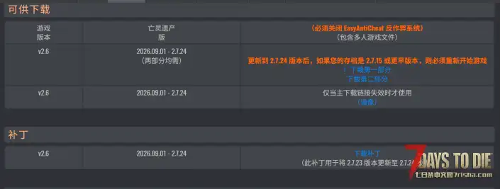 亡灵遗产更新2.7.24版本分流地址