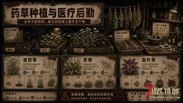 【V3.0】药物医疗扩展-新增35个药品与医疗消耗品&3种可种植药草