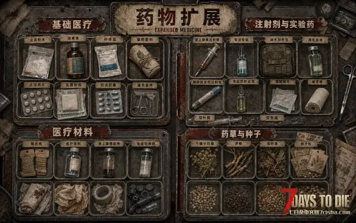 【V3.0】药物医疗扩展-新增35个药品与医疗消耗品&3种可种植药草