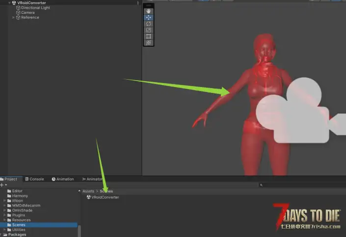 【VRoidMod教程/转载翻译】VRM模型转换到七日杀（.unity3d）