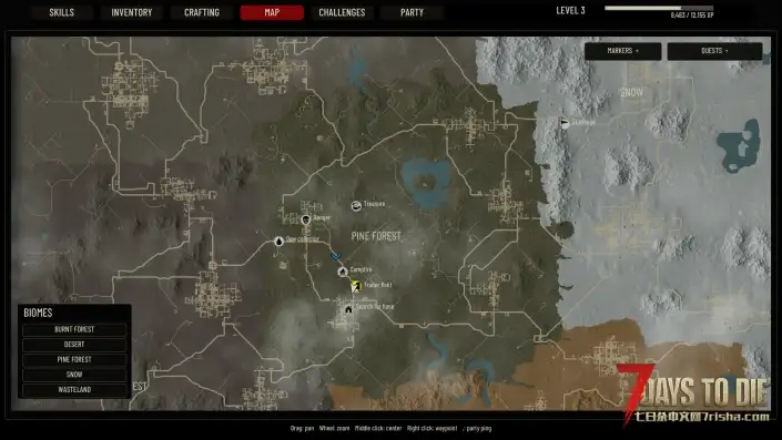 Ashen UI是《七日杀》的全面HUD和界面改造,采用了黑暗、极简的末日风格设计