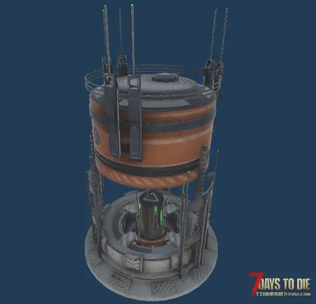 【七日杀·工业革命】智能风电·自动采矿机·基地防爆门、升降机三合一功能包单机联机