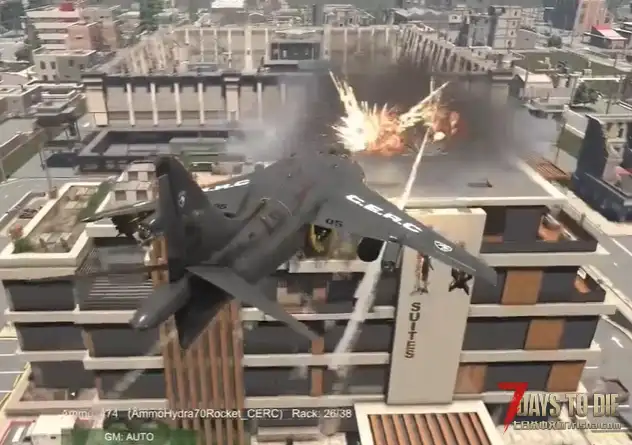 【小型MOD】AV-8B“鹞”式垂直起降战斗机模组—七日杀首款VTOL喷气机，矢量喷口可切换