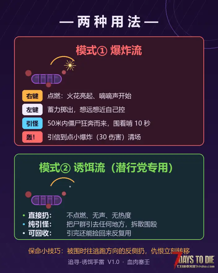 【追寻-诱饵手雷】b站粉丝点单,一个可以让怪物去追的手雷。