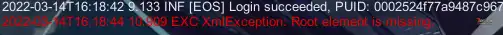 Root element is missing